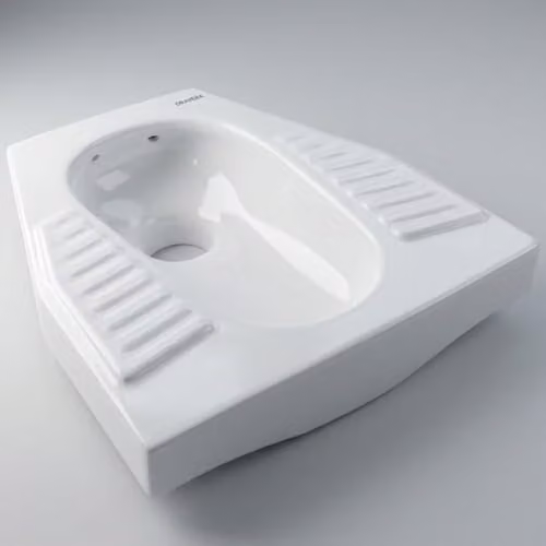 Inodoro turco de cerámica de suelo BuyBath color blanco An/P: 55 x 47 cm