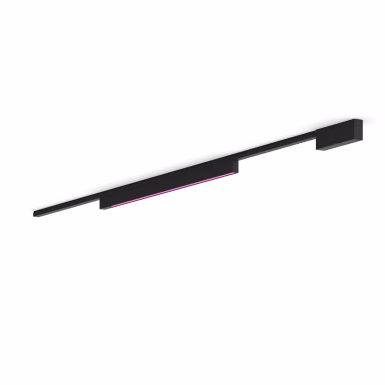 Kit de base de techo recto Philips Hue Perifo con 1 barra de luz LED RGB en color negro