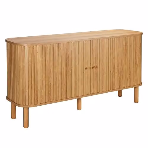 Oviala Aparador Escandinavo de 2 Puertas en Madera de Roble, An/P/Al: 140 x 40 x 76 cm