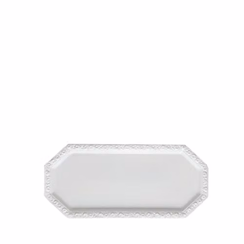 Bandeja rectangular de porcelana Rosenthal Maria en color blanco