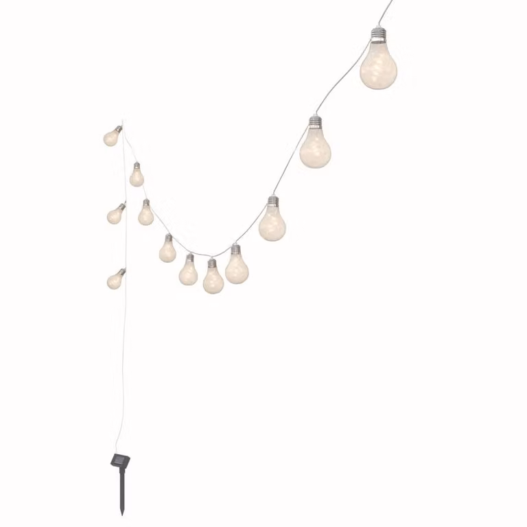 Lámpara solar LED Lampini de plástico transparente con luz blanca cálida y protección IP44
