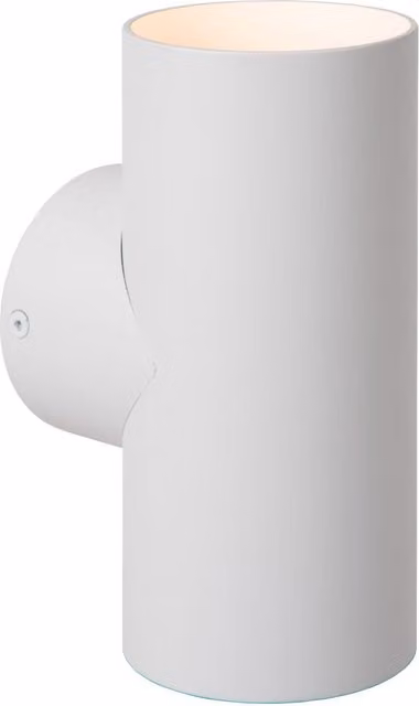 Lámpara de pared Lucide Bondi en aluminio blanco con 2 focos GU10 LED