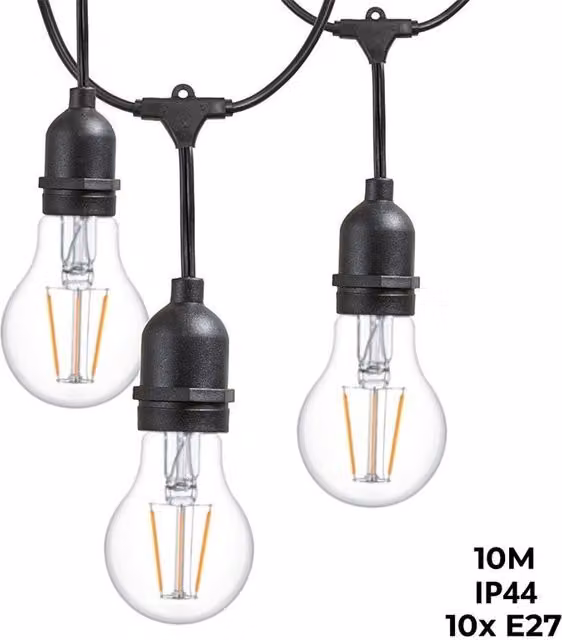 Guirnalda LED Decorativa Barcelona Multicolour de 10 Metros con Cascada de Gotas IP44 y Conexión Connectable