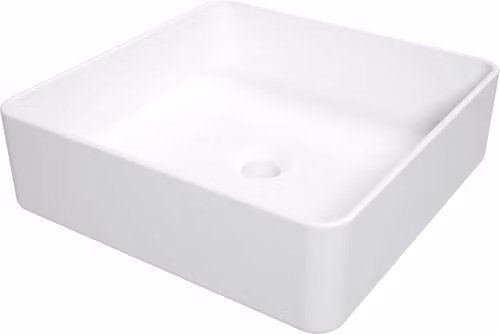 Lavabo de cerámica cuadrado para encimera con base para grifería blanco BB BuyBath An/P/Al: 40,5 x 40,5 x 40,5 cm