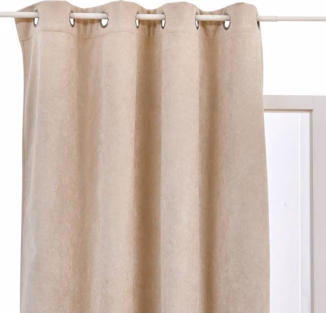 Cortina aislante térmica Atmosphera Créateur d'Intérieur, color beige, An/Al: 140 x 260 cm