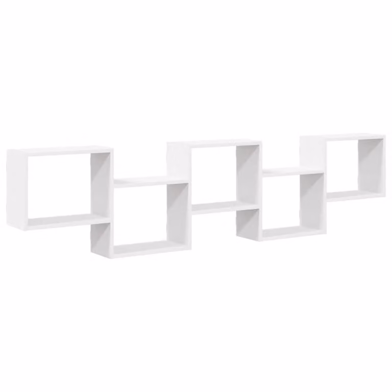 Estante de pared con 5 compartimentos vidaXL en madera MDF color blanco mate