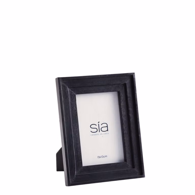 Marco para fotos moderno Sia Deco de madera en color negro para mesa, rectangular, 10x15 cm