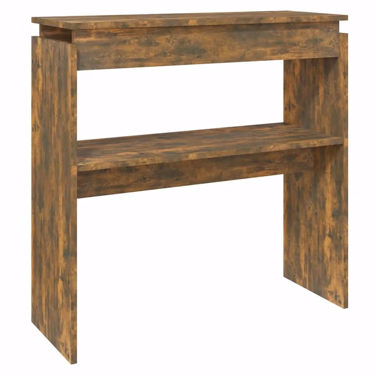 Mesa consola vidaXL de madera en roble ahumado, An/P/Al: 80 x 30 x 80 cm