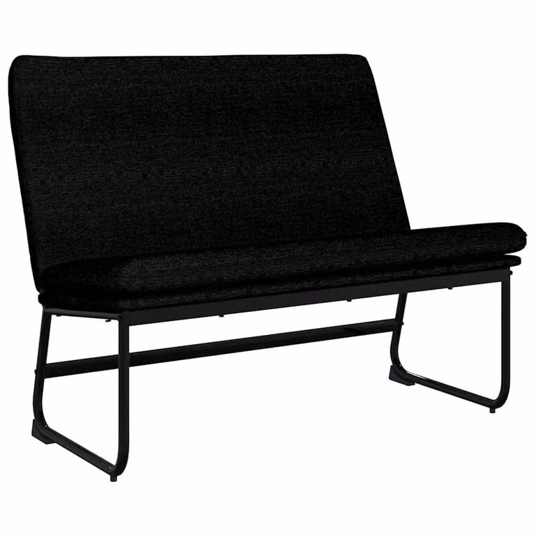 Banco de tela negro vidaXL An/P/Al: 100 x 75 x 76 cm