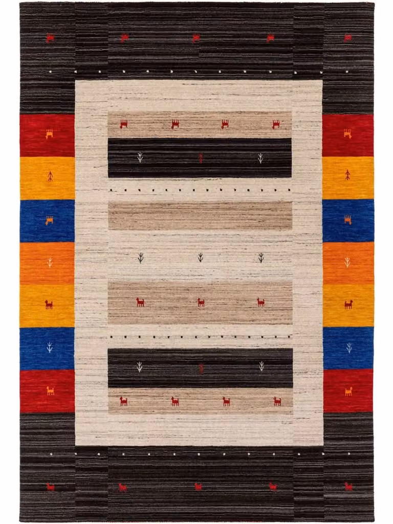 Alfombra de lana multicolor Benuta de estilo clásico y forma rectangular An/P: 250 x 350 cm