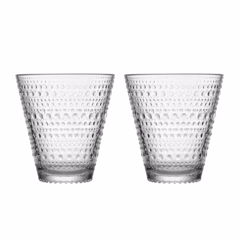 Juego de 2 vasos Kastehelmi de Iittala en color transparente de 300 ml