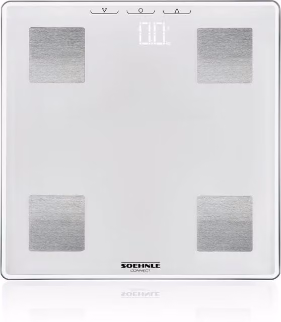 Báscula de análisis corporal digital Soehnle Shape Sense Connect Lite con Bluetooth, color blanco