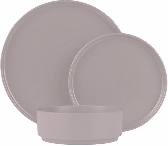 Juego de vajilla de 18 piezas Berlinger Haus en stoneware color gris para adultos