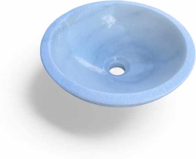 Lavabo redondo de mármol natural blanco Rústicos Juan García para encimera