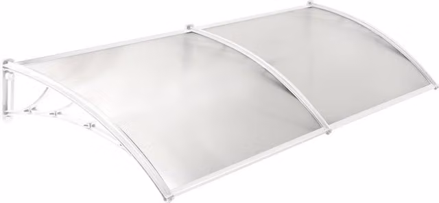 Marquesina polivalente Weka Pro blanca de policarbonato An/P: 80 x 300 cm