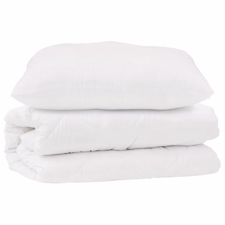 Juego de edredón y 2 almohadas de microfibra vidaXL en color blanco para adultos