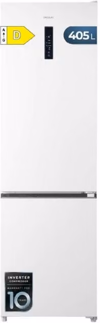Frigorífico combi Cecotec Bolero Coolmarket 405 WL White Inox con tecnología Total No Frost, capacidad de 405 l, An: 60 cm, Al: 200 cm