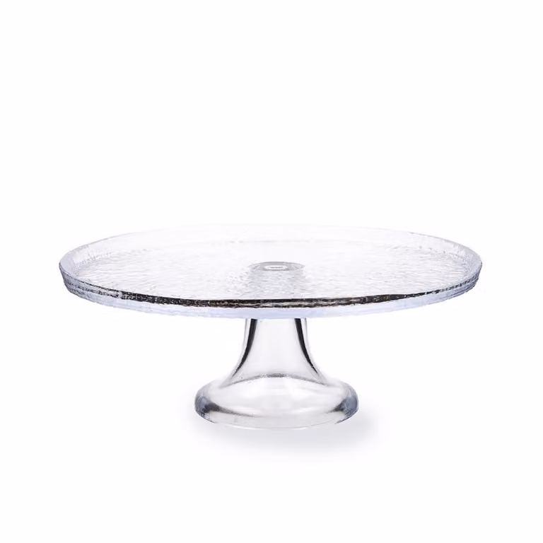Soporte para tartas Tiffany de Quid con pie de vidrio transparente y forma redonda de 24 cm