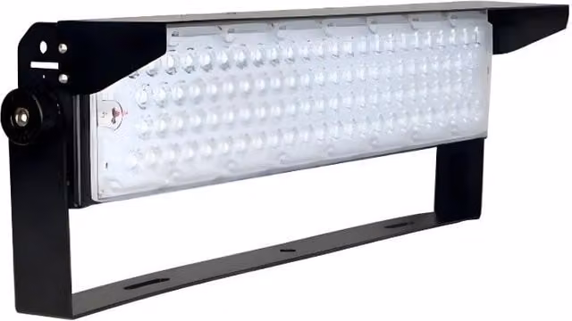 Proyector LED industrial Silamp de 250W, color negro, ajustable con protección IP66 y temperatura de color regulable entre 4000K y 5500K