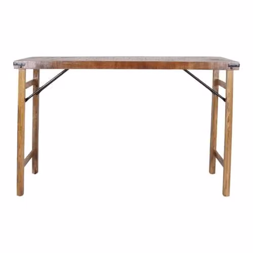 Mesa alta plegable Bosco de MISTERWILS FURNITURE FOR FREE SOULS en madera color marrón y beige, An/P/Al: 175 x 110 x 60 cm