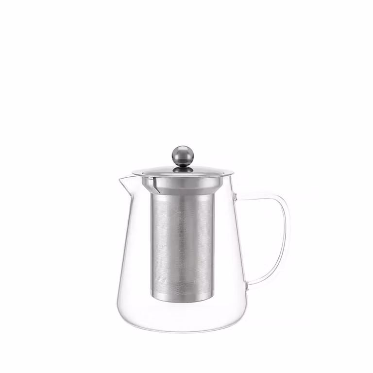 Tetera de cristal transparente Aulica con infusor de acero inoxidable de 0,75 l