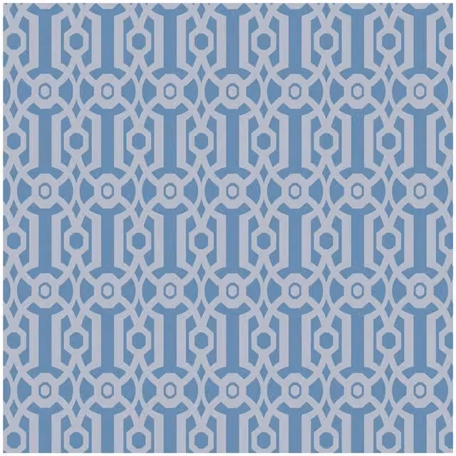 Papel pintado no tejido de estilo retro y diseño abstracto e-Delux GmbH en azul y gris con acabado mate para tu hogar