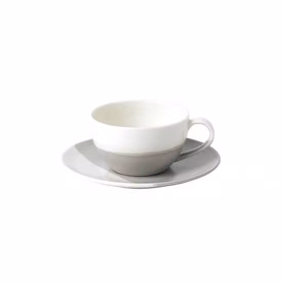 Taza y platillo Royal Doulton de porcelana en color gris con capacidad de 275 ml