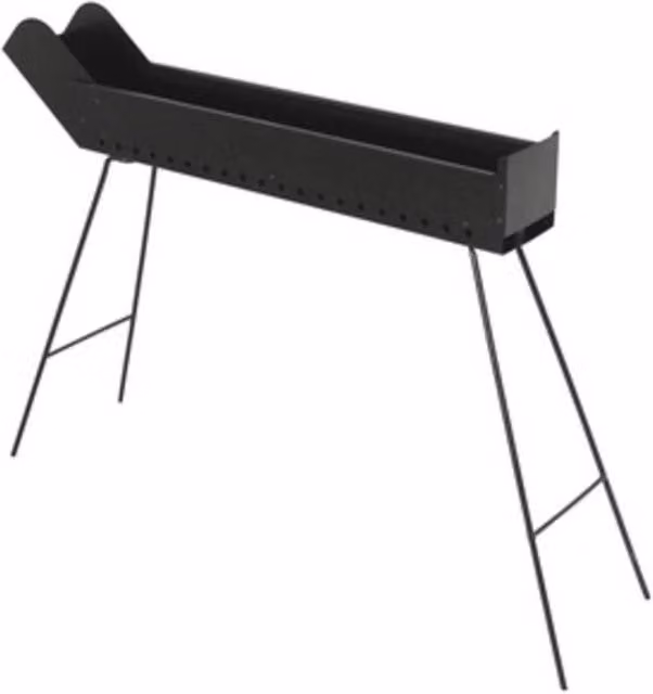 Barbacoa para brochetas y arrosticini TUTTACASA de acero en color gris y negro, An/P/Al: 80 x 14 x 75 cm