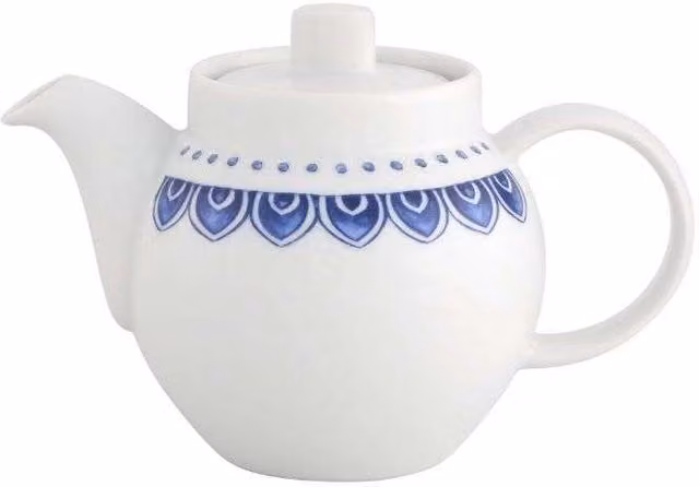 Tetera Azure Lux de porcelana Vista Alegre en azul y blanco
