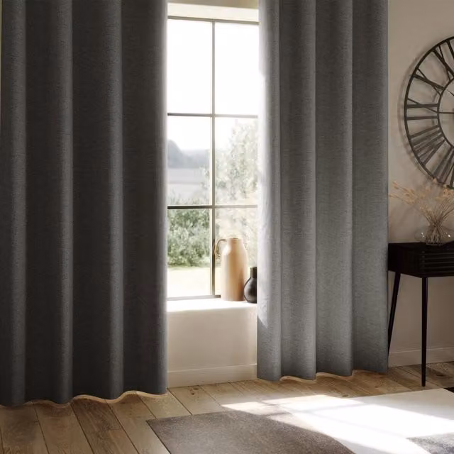 Cortina Blackout Atmosphera de Tela Gris, An/Al: 140 x 260 cm