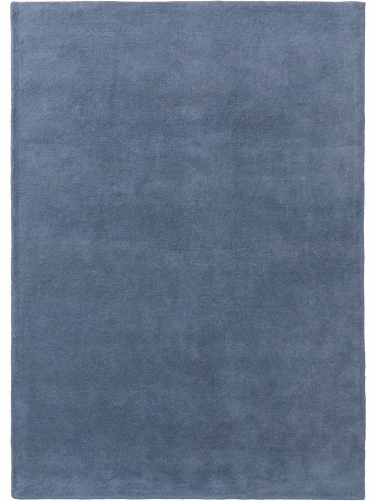 Alfombra de lana azul Benuta de diseño minimalista An/P: 200 x 300 cm