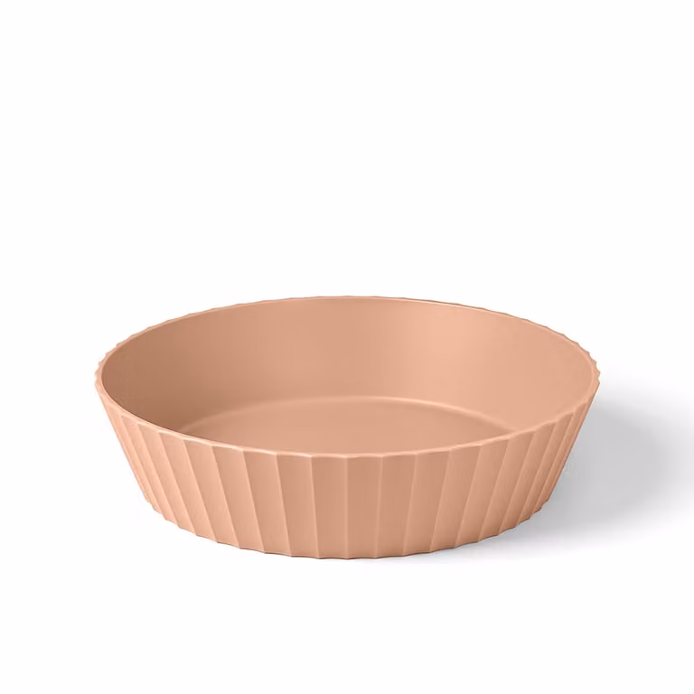Cuenco de servir BlimPlus en polipropileno color rosa mate, diámetro: 25 cm