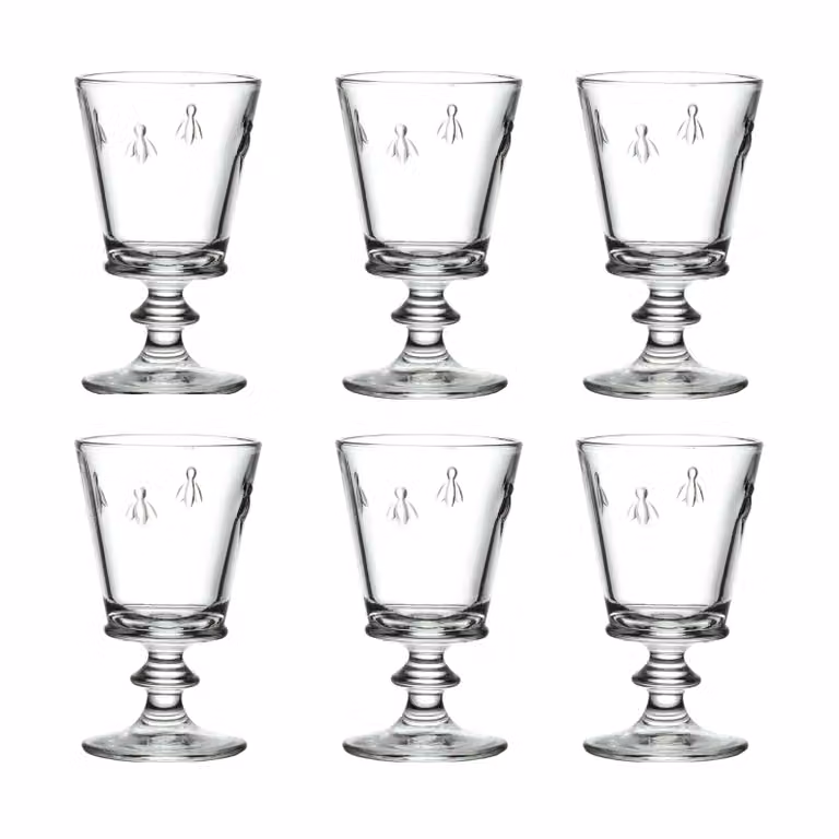 Juego de 6 copas de vino La Rochère Abeille de 24 cl en color transparente