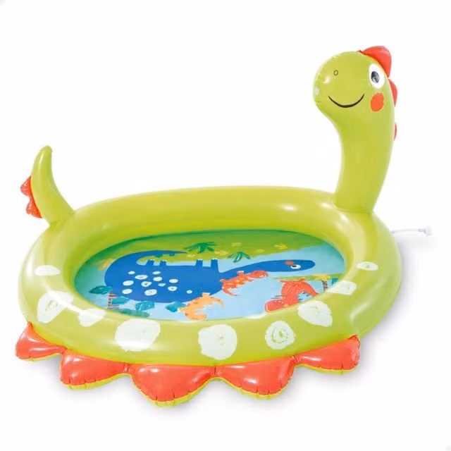 Piscina hinchable infantil Intex dinosaurio de color verde con difusor An/P/Al: 119 x 109 x 66 cm
