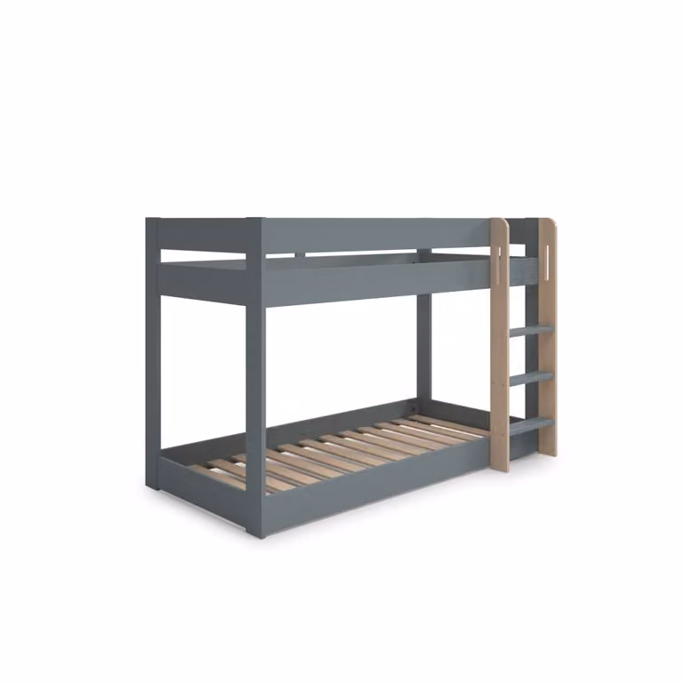 Litera infantil de dos niveles That's Casa en madera de pino y MDF, disponible en blanco, verde o gris, An/P/Al: 197 x 131,5 cm