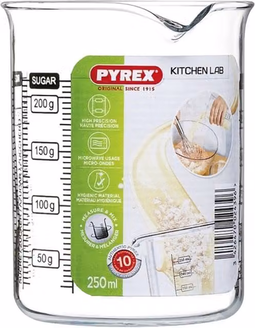 Vaso Pyrex Kitchen Lab transparente de vidrio de 0,75 l