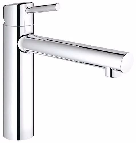 Grifo de encimera Grohe Concetto monomando con caño giratorio y ahorro de agua en acabado cromo plata