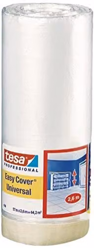 Lámina protectora con cinta adhesiva tesa Pro Easy Cover Universal transparente An/P/Al: 260 cm x 17 m