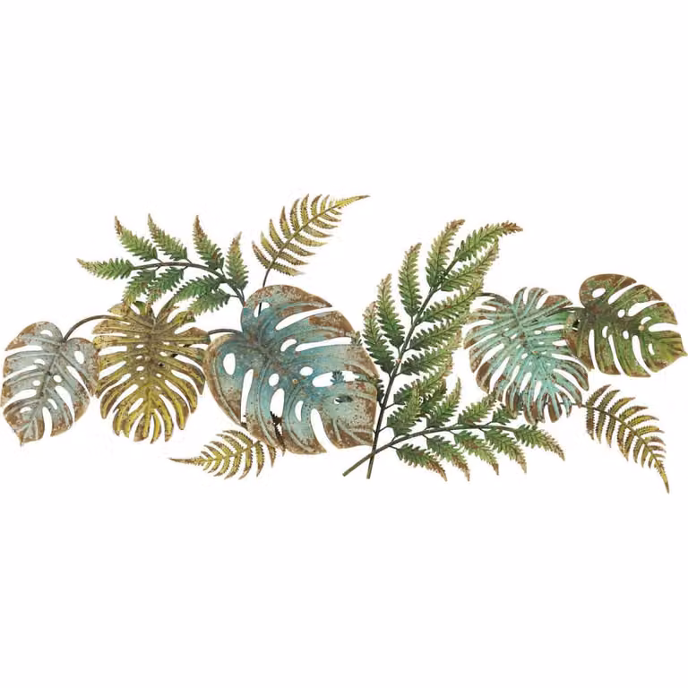 Perchero de pared Jungle Party de Kare Design en color verde con diseño floral y acabado mate en metal