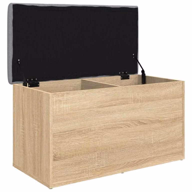 vidaXL Banco de almacenaje para zapatos de madera MDF color roble sonoma An/P/Al: 82 x 42 x 45 cm