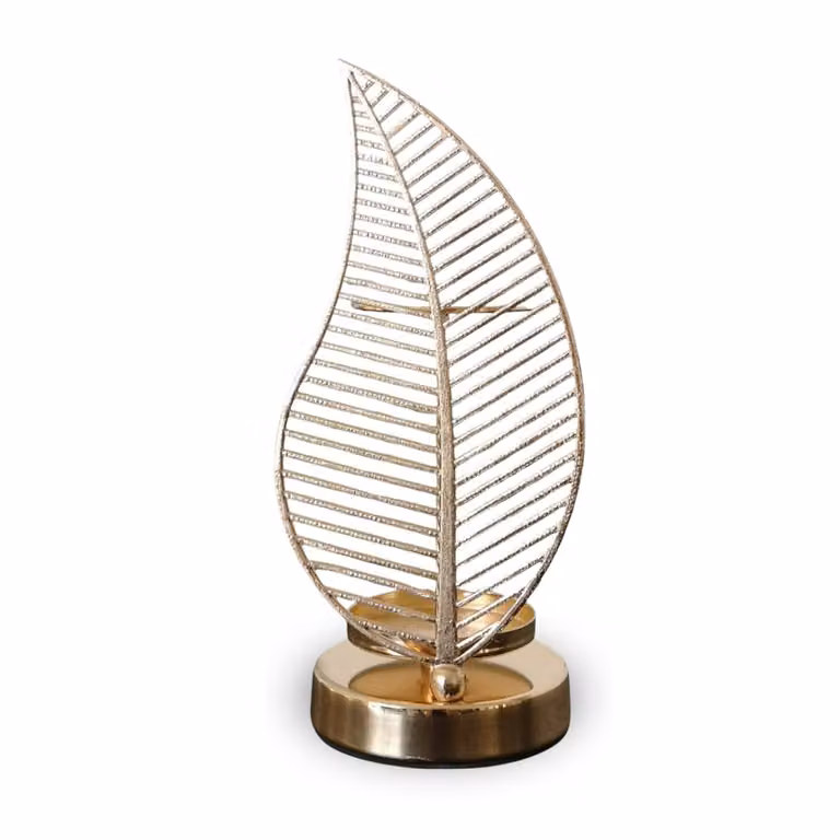Quemador de perfume Zen'Arôme Serie Inspiration en metal y cristal color oro para vela tealight