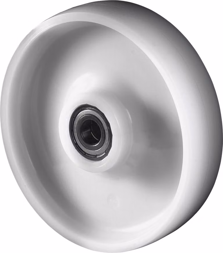 Rueda BS para carretilla RB100 de plástico color arena y blanco, diámetro: 20 cm, longitud del eje: 6 cm