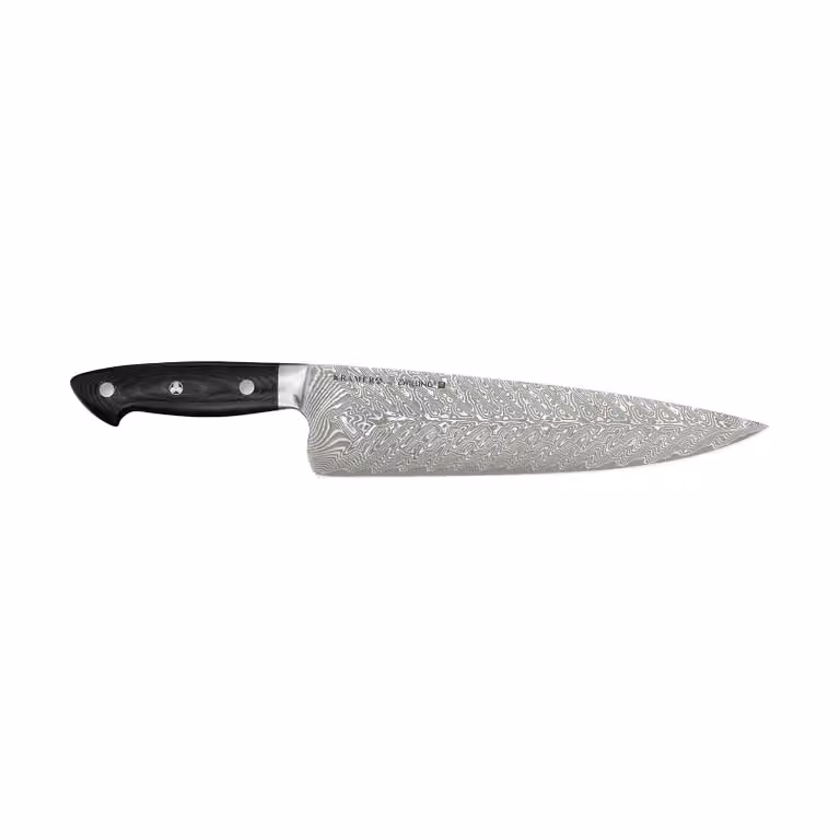 Cuchillo de chef Zwilling Kramer Euro Stainless de acero damasco en color negro y plata de 26 cm