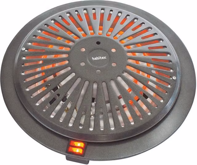 Brasero eléctrico Habitex E350 de 900W en color gris y multicolor con cable de 2 m