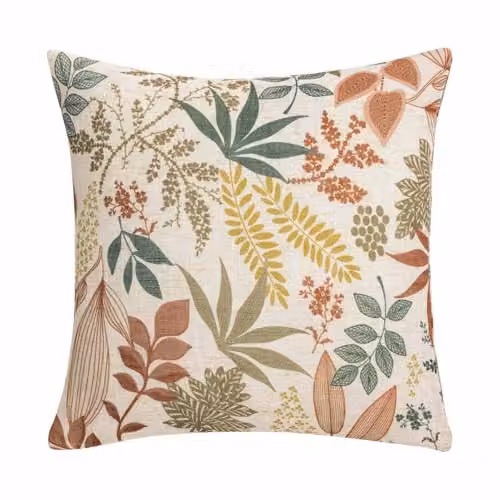 Cojín desenfundable Hailey de Douceur d'Intérieur en naranja y beige, An/An/Al: 45 x 45 x 45 cm