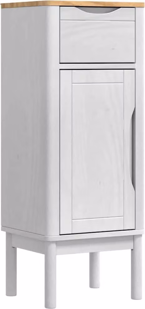 Mueble de baño Syfax FLORO de madera de pino con cajón y puertas, multicolor, An/P/Al: 35 x 30 x 90 cm