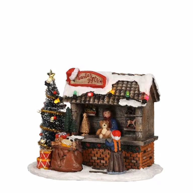 Pueblo navideño en miniatura LuVille multicolor Al 11 cm x An 8,5 cm x L 13,5 cm