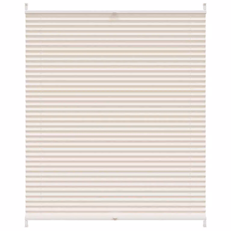 Persiana plisada para ventana vidaXL, color beige, An/Al: 100 x 150 cm