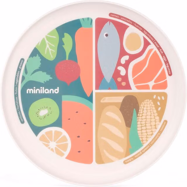 Plato dividido nutrihealthy multicolor de Miniland