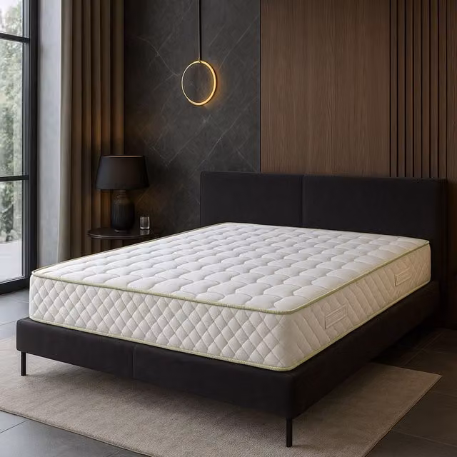 Colchón de espuma fría NUITS D'OR blanco con funda extraíble y resistente al agua, An/P/Al: 140 x 190 x 21 cm